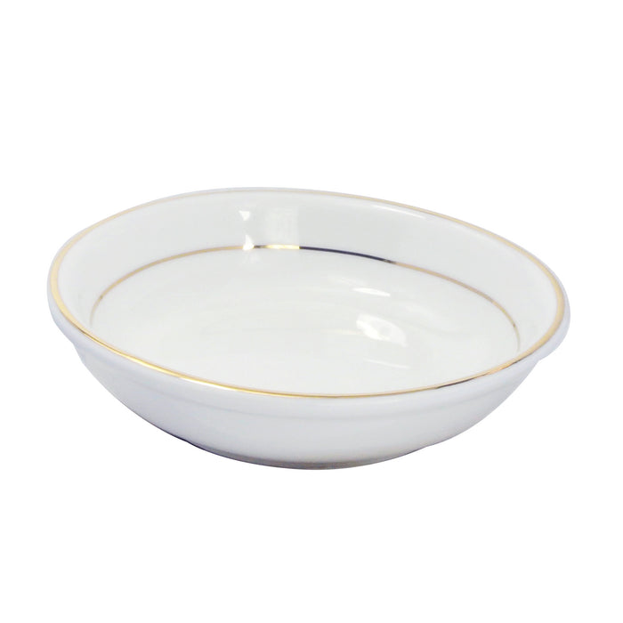2.75" Saucer Plate Double Gold Line