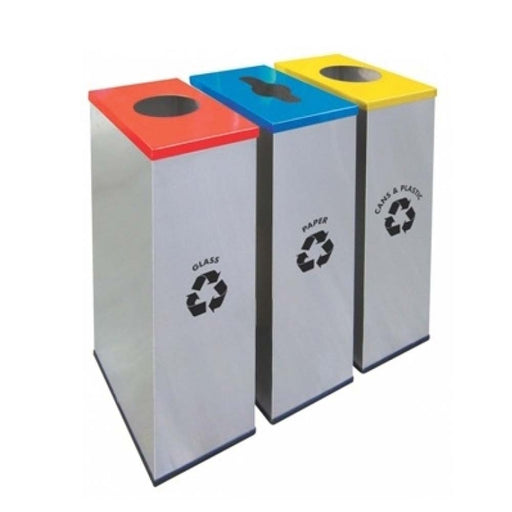 230 mm Rectangular Stainless Steel / Powder Coating Recycle Bin Leader RECYCLE-134/SS