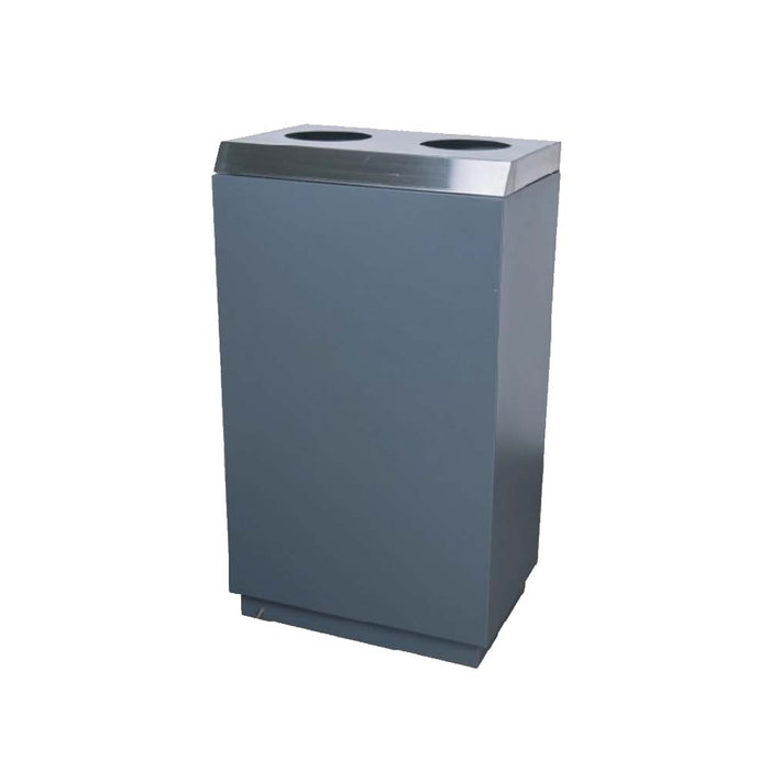 498 mm Stainless Steel Powder Coating Recycle Bins Leader RECYCLE-183/PC