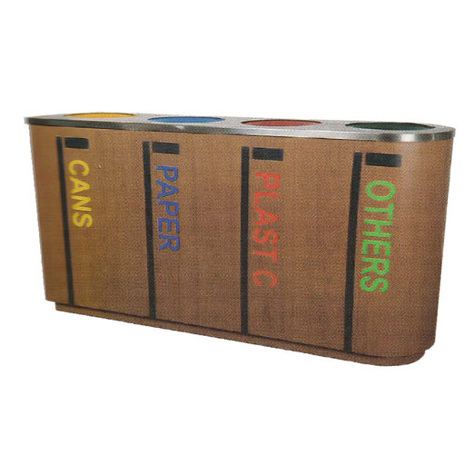 1424 mm Stainless Steel / Powder Coating Recycle Bin Leader RECYCLE-185/PC