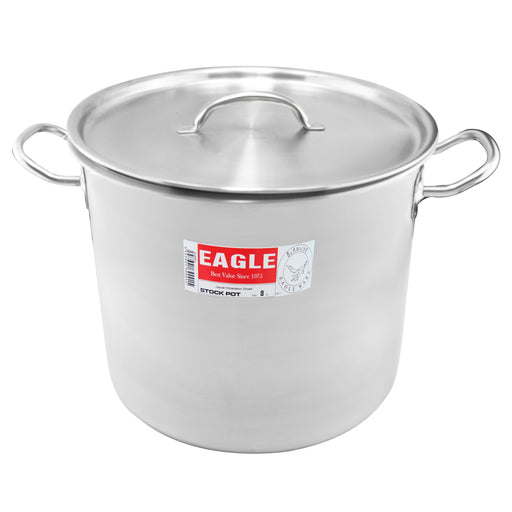 8 - 20 Quart Stainless Steel Stock Pot EAGLE (All Size)