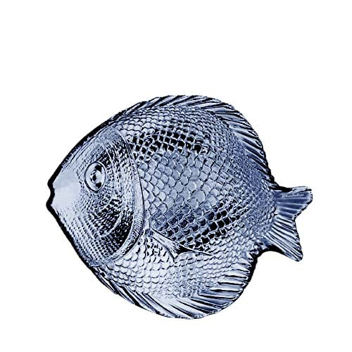 7 3/4 6 Pieces Marine Blue Fish Plate  Pasabahce P10256B
