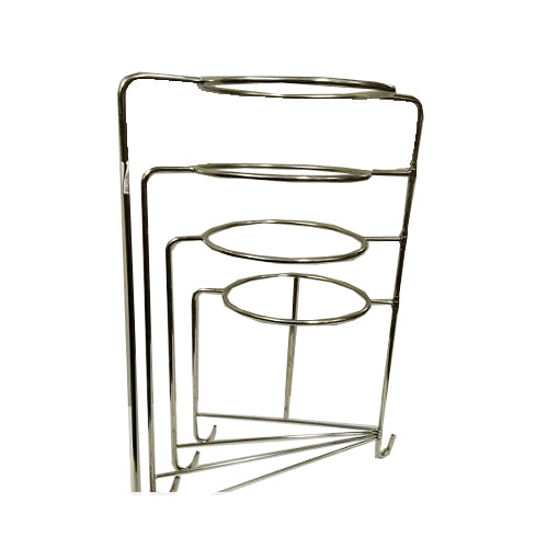 Stainless Steel 4 Deck Movable Serving Plate Stand — AlatDapur