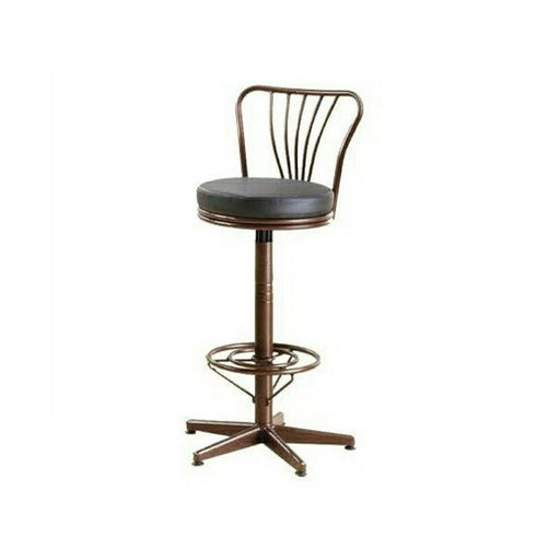 Becco Bar Stool With Back Rest & PVC Cushion Seat BC703-STB