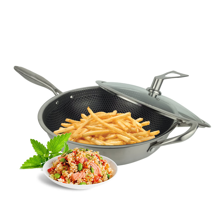 32 cm Physical Non-Stick Wok with Handle SH32C