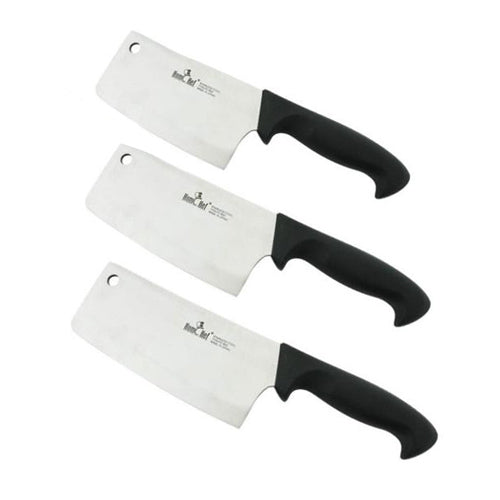 6" - 8" Cleaver Knife with Black Plastic Handle Homchef (All Sizes)