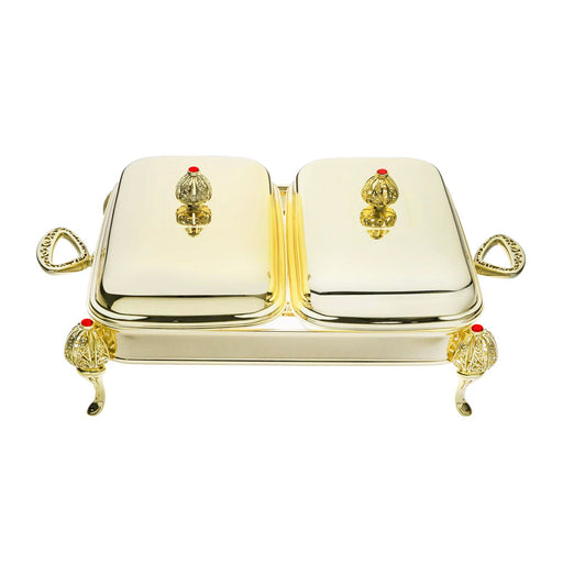 2 x 1.5 Litre Rectangle Warmer Royal Gold Collection A72946G