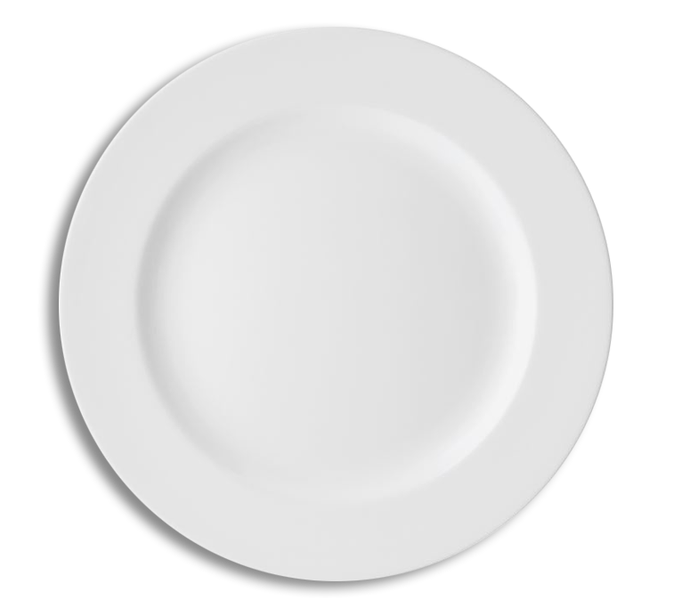 8" Rim Round Plate Hoover Melamine (All Color)