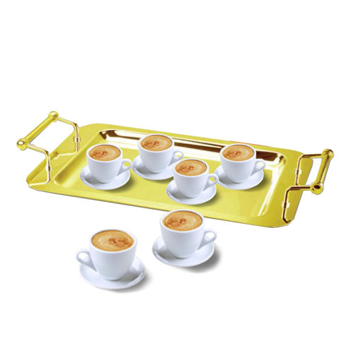 Contempo Gold Plated Rectangle Tray Pearl Collection T72441G