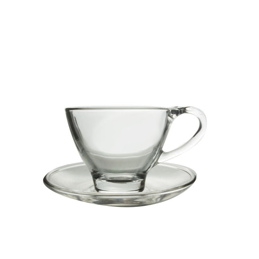 150 ml Glass Cup and Saucer AD YJZD-2401-1 & YJP-2012 (All Type)
