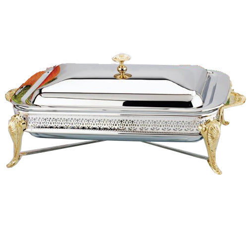 5.5 Litre  Rectangle Food Warmer Classic Gold Collection GA2001