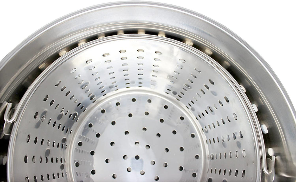 24 - 42 Litre  Stainless Steal Stock Pot with steamer basket (All Size)
