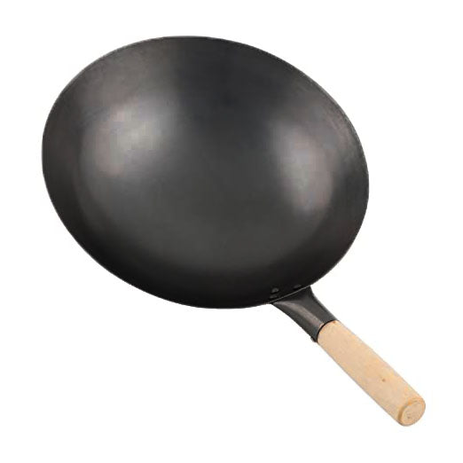 33 - 40 cm Black Pan Wok With Wooden Handle C003X (All Size)