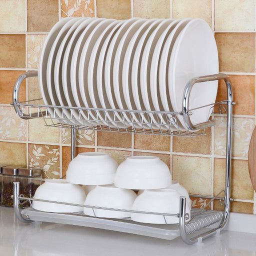 16" 2 Tier Stainless Steel Dish Rack SS304