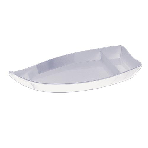 11 " Boat Shape Plate With Compartment Japanese Hoover 8611