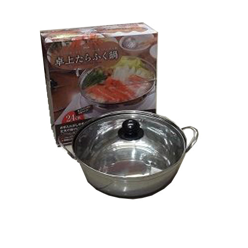 18- 24 cm Stainless Steel Pot with Glass Cover KN-18 & KN-24 (All Size)