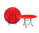 4' Round Plastic Foldable Table 3V (All Colors)