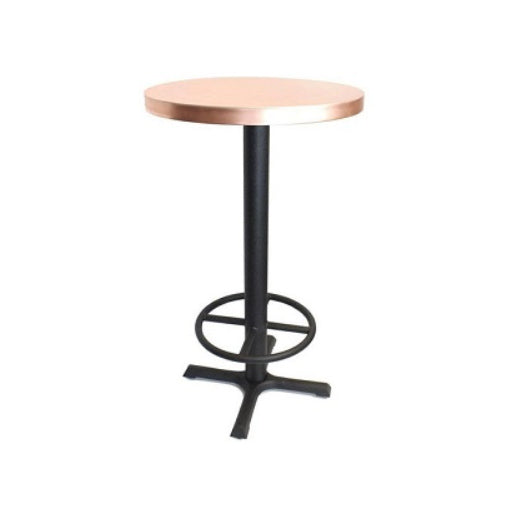 2.5' Round Bar Table Rubber-Wood Top With Bar Table Leg BO822-5-STBRWE