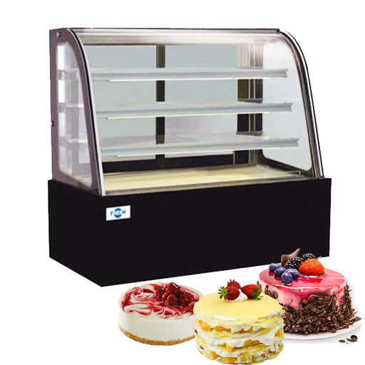 3 Tier Cake Showcase -Curved Refrigerator Fresh (All Sizes)
