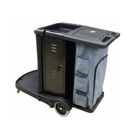 1300 mm Janitor Cart with Cabinet & Multipurpose Linen Bag CLS JC-317
