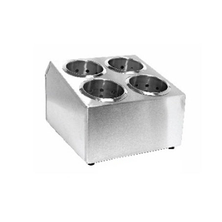 Square 4 Compartment Stainless Steel Cutlery Holder CH-4