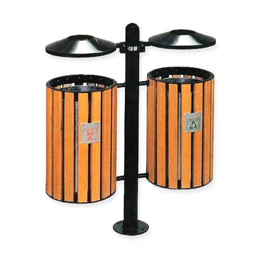 360 mm Ashtray Top Powder Coating & Artificial Wood Recycle Bin Leader (All Style)