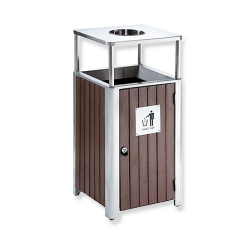 420 mm Ashtray Top Stainless Steel & Artificial Wood Bin Leader (All Style)