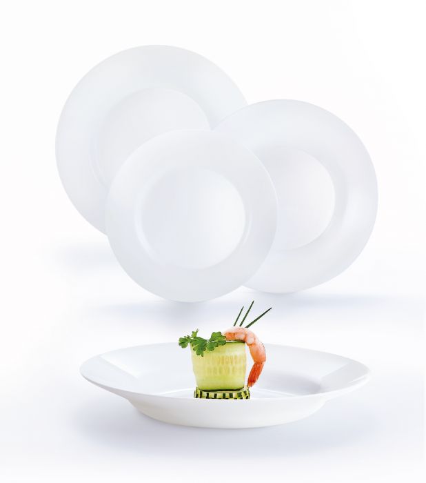26.5 cm Tempered Glass Dinner Plate Luminarc Everyday N2054