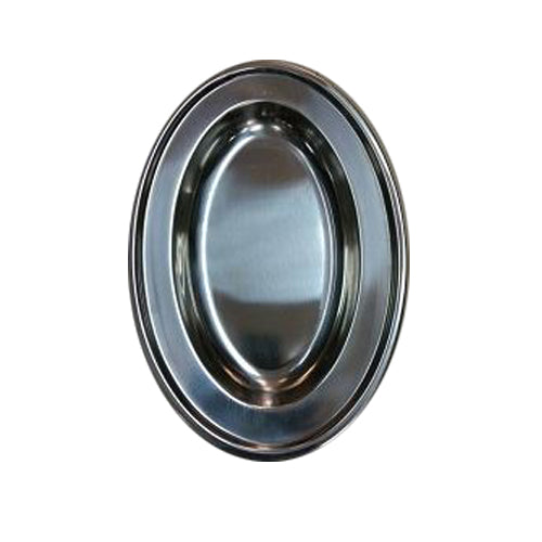 31 - 46 cm Stainless Steel Deep Oval Plate (All Size)