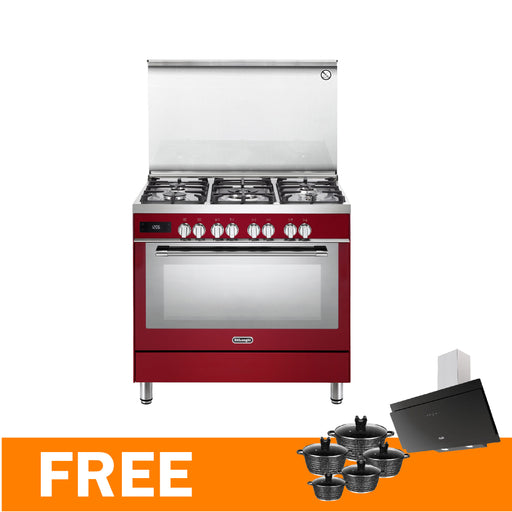 Professional Range Cooker Red DeLonghi PEMR-9563 [FREE 2 GIFTS]