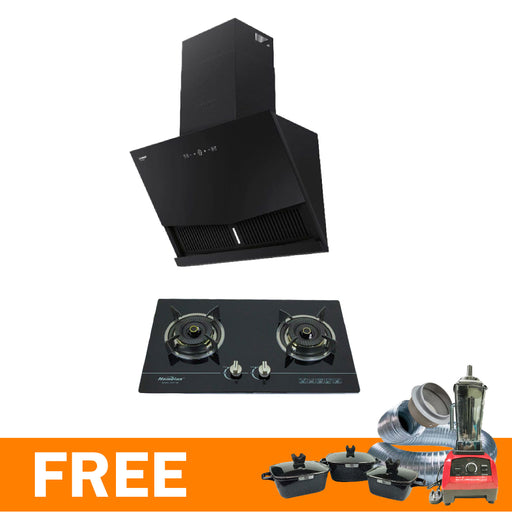 Cooker Hood Livinox LCH-NITE-90BL+Built In Hobs Gas Stove homelux HGH-88 [FREE 3 GIFTS]