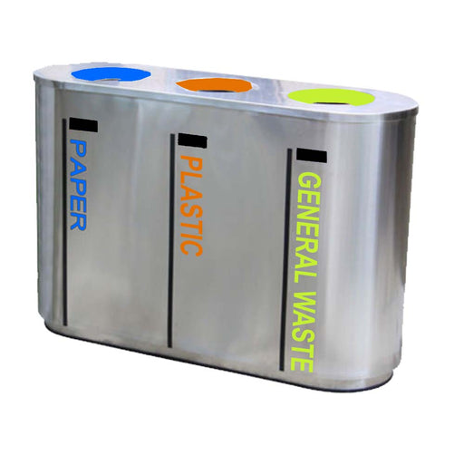 31" Stainless Steel Recycle Bin Leader RECYCLE-187/3