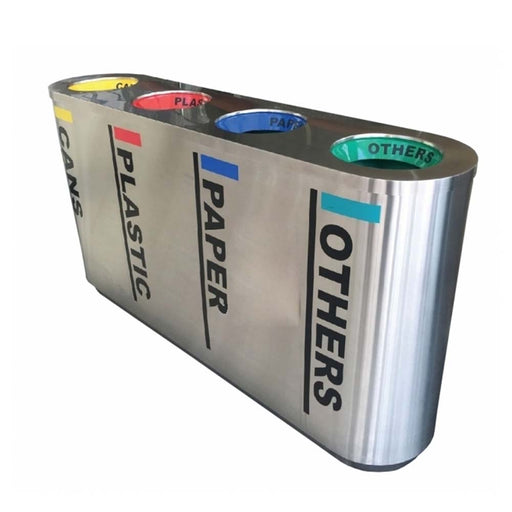 41" Stainless Steel Open Top Recycle Bin Leader RECYCLE-202/SS