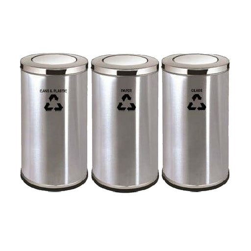 29" Stainless Steel Recycle Bin Leader Recycle-220/SS