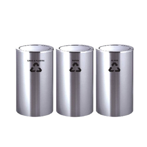 25" Stainless Steel Recycle bin Leader RECYCLE-221/SS