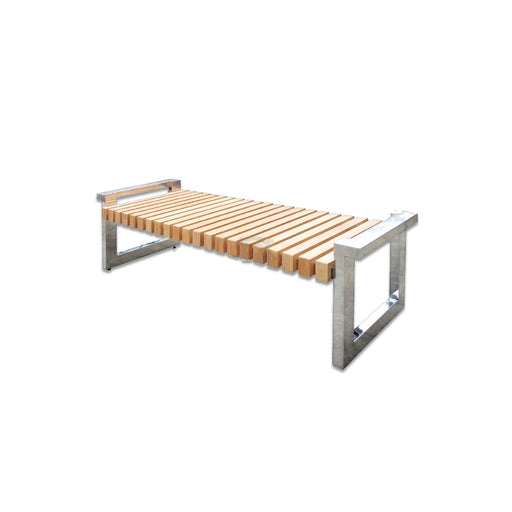 1750 mm Stainless Steel with Wood Bench Leader SB-352