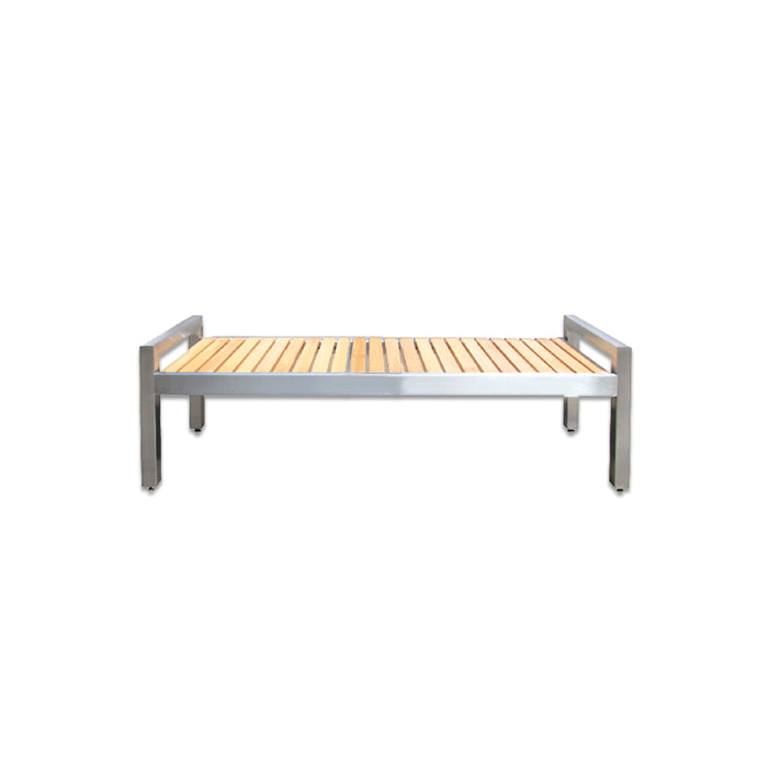 1600 mm Stainless Steel with Wood Bench Leader SB-353
