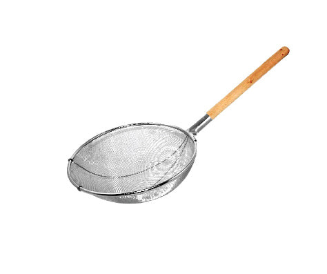 16 - 26 cm Stainless Steel Strainer with Wooden Handle (All Sizes)