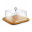 28 - 34.5 cm Wooden Square Cake Plate With Acrylic Cover (All Sizes)