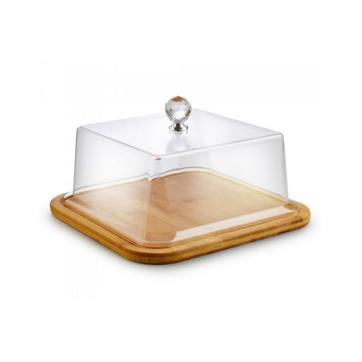 28 - 34.5 cm Wooden Square Cake Plate With Acrylic Cover (All Sizes)