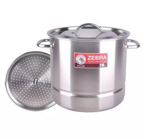 28 cm Zebra Stock Pot With Steaming Plate