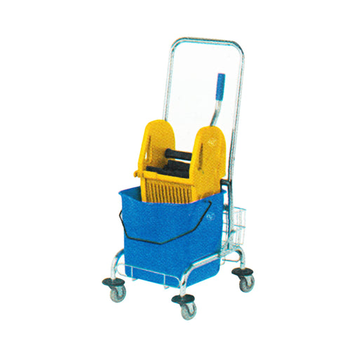 23 Litres Single Bucket Wringer Trolley with Chrome Steel Frame CLS WB103