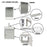 6 in 1 Stainless Steel 304 white Cabinet Set CABANA CBFAL5560