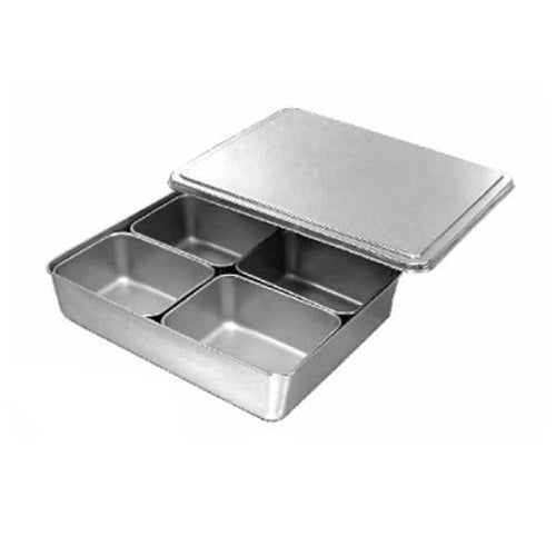 4 Compartment Japanese Stainless Steel Condiment Holder CH-J4
