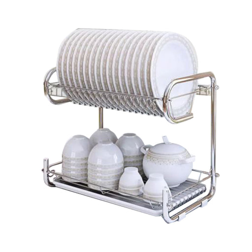 16" 2 Tier Stainless Steel Dish Rack SS304