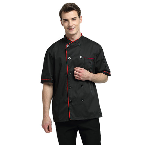 S -XXXXL Size  Chef uniform Black with Short Sleeve (All Size)