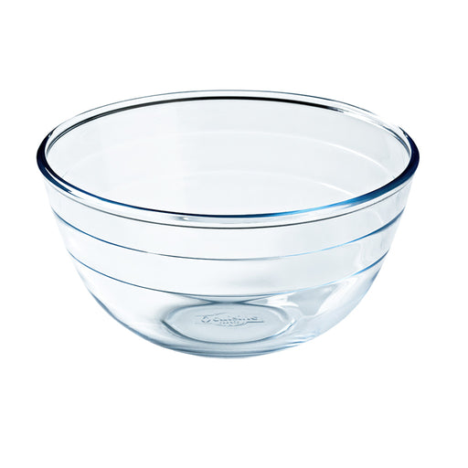 1 - 2 Litre Round Mixing Bowl with Plastic Cover Ôcuisine® (All Sizes)