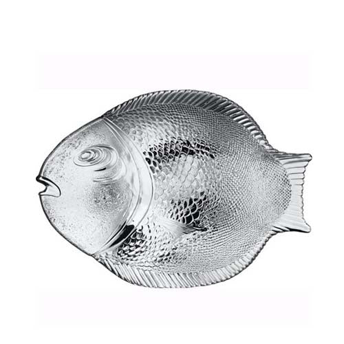 36 Centimeter 3 Pieces Tempered Glass Fish Plate Set Marine Pasabahce P10258