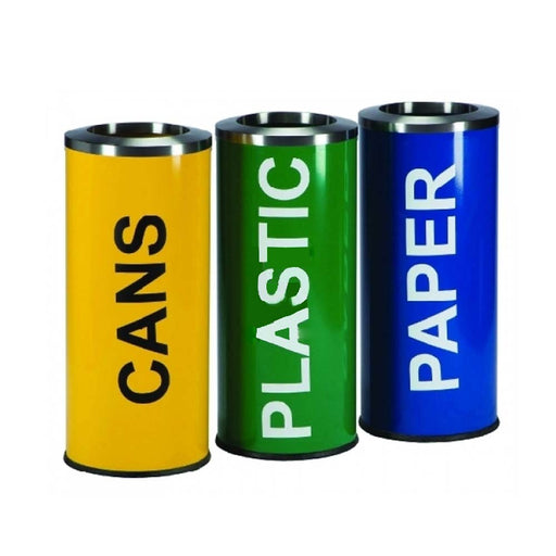 295 mm Stainless Steel Powder Coating Recycle Bins Leader RECYCLE MINION