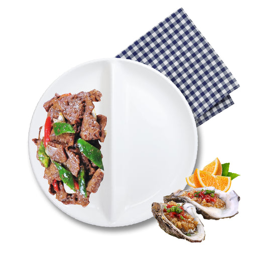 12" - 16" 2 compartment Rice Plate Chef's Choice  (All Sizes)